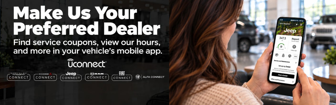 uconnect® make us your preferred dealer | Timberland Chrysler Dodge Jeep Ram in Malvern AR